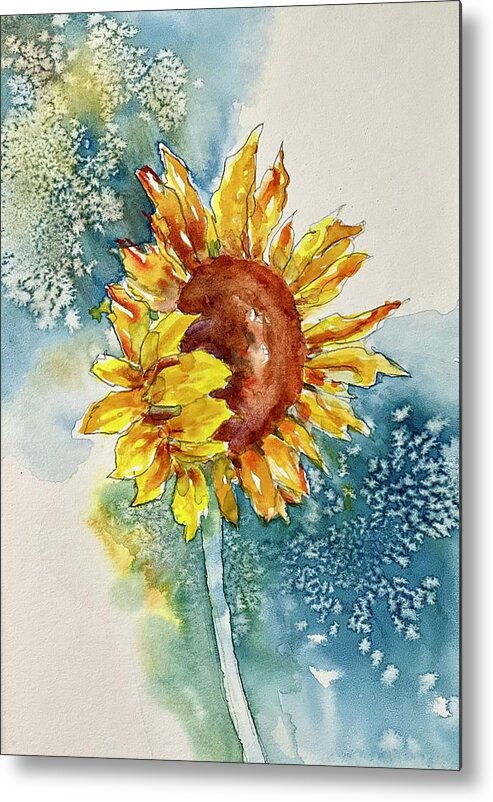  Metal Print featuring the painting Sunflower Dreams by Tara Moorman