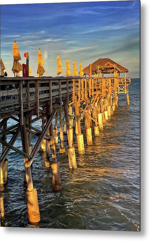 Pier Metal Print featuring the photograph Sunset on the Pier by George Taylor