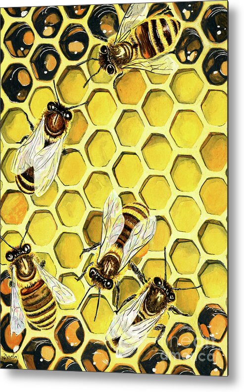 Honeybee Metal Print featuring the painting The Honeybee by Antony Galbraith