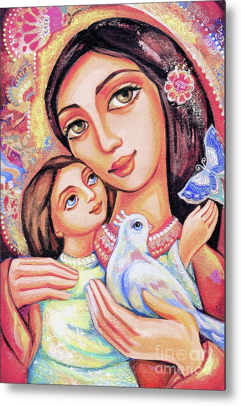 Mother And Child Metal Print featuring the painting The Miracle of Love by Eva Campbell