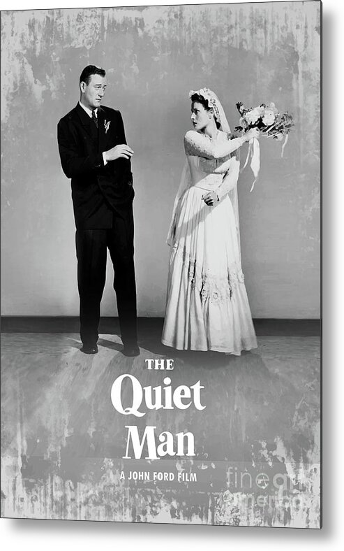 Movie Poster Metal Print featuring the digital art The Quiet Man by Bo Kev