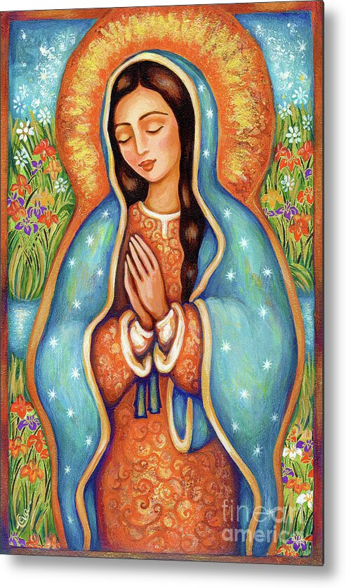 Christian Icon Metal Print featuring the painting The Virgin of Guadalupe by Eva Campbell