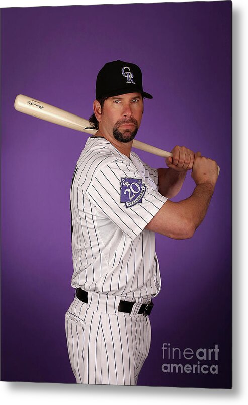 Media Day Metal Print featuring the photograph Todd Helton by Christian Petersen