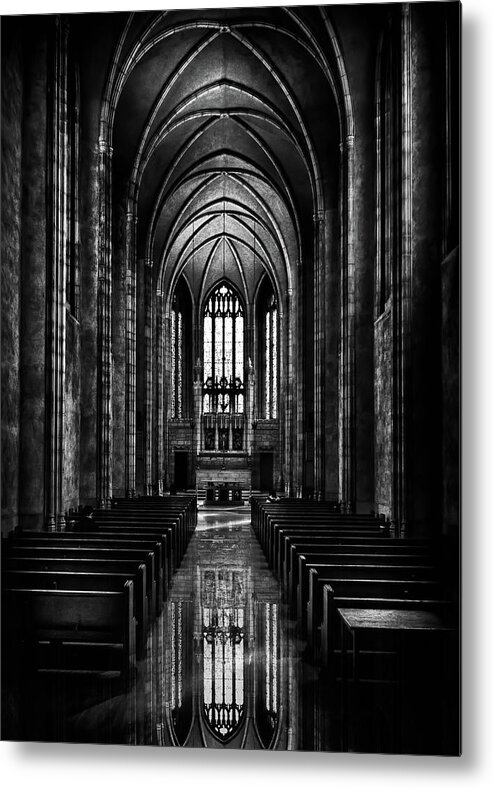 Toronto Metal Print featuring the photograph Trinity College Chapel Reflection by Brian Carson