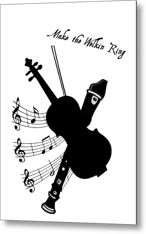 Violin Metal Print featuring the mixed media Welkin Ring by Moira Law