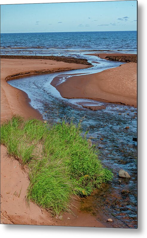 Prince Edward Island Metal Print featuring the photograph Winding Out To Sea by Marcy Wielfaert