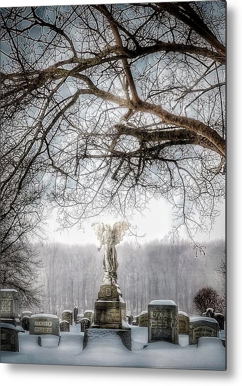 Angel Metal Print featuring the photograph Winter's Angel by Dark Whimsy