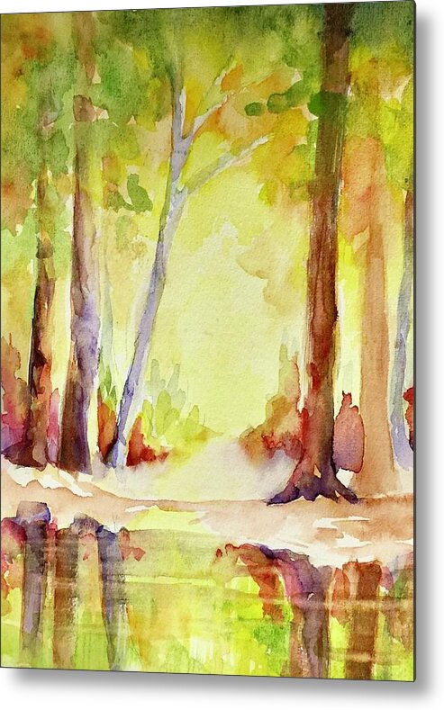 Forest Metal Print featuring the painting Wood Element by Caroline Patrick
