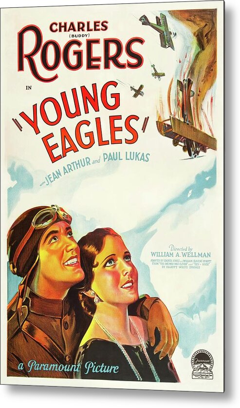 1930 Metal Print featuring the photograph YOUNG EAGLES -1930-, directed by WILLIAM A. WELLMAN. by Album