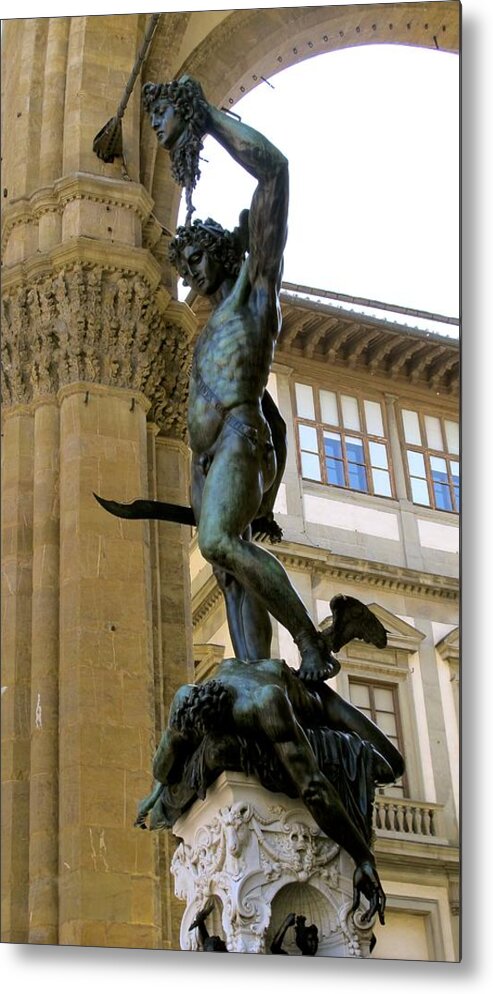 Mythical Metal Print featuring the photograph Perseus and Medusa #1 by Sue Morris