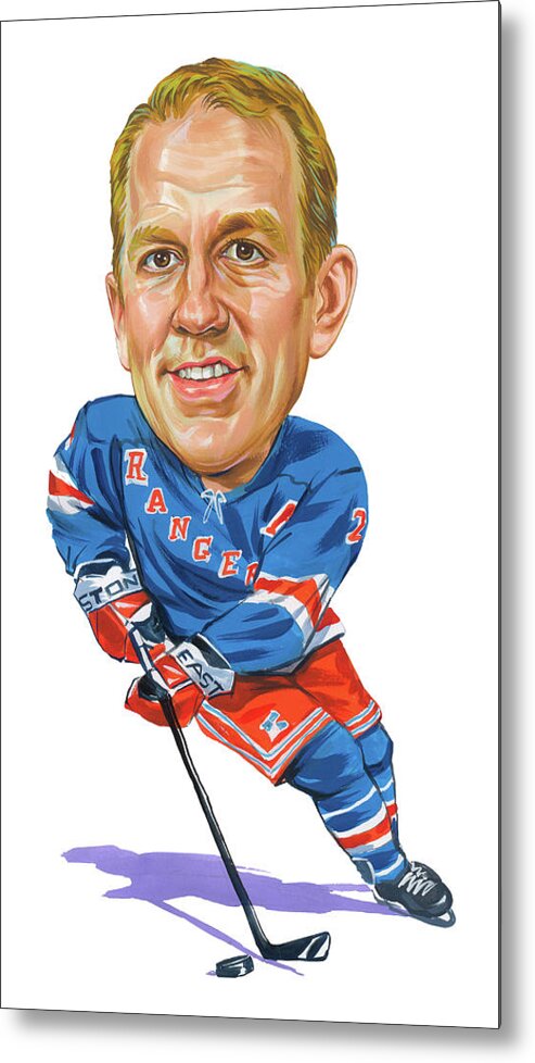 Brian Leetch Metal Print featuring the painting Brian Leetch by Art 