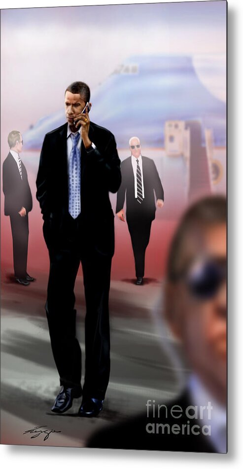 President Metal Print featuring the painting Calling In Hit Markers-Smooth Operator 1 by Reggie Duffie