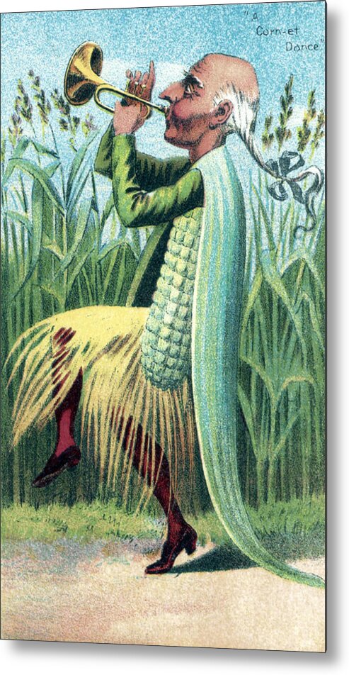 Agriculture Metal Print featuring the photograph Corn, Bufford Vegetable Card, 1887 by Science Source