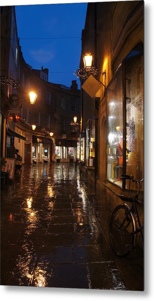 Night Street Of Cambridge Metal Print featuring the photograph Evening after the rain by Elena Perelman