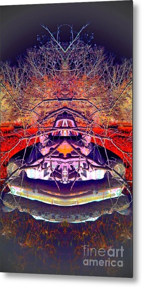 Car Metal Print featuring the photograph Ghost car by Karen Newell