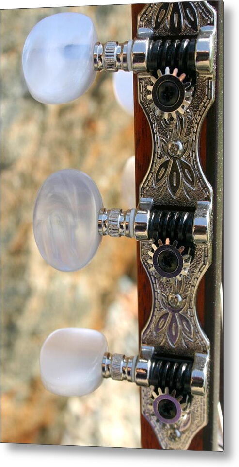 Guitar Metal Print featuring the photograph Jammed Pearl by Marie Neder