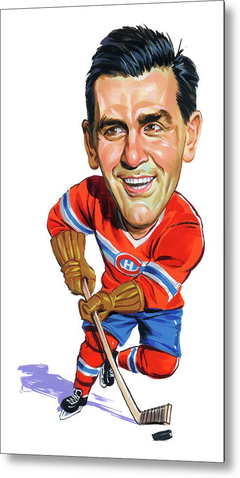 Maurice Richard Metal Print featuring the painting Maurice Rocket Richard by Art 