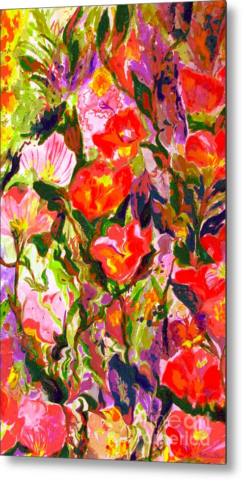 Flowers Metal Print featuring the mixed media Poppies by Beth Saffer