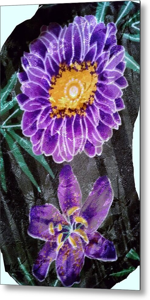 Flowers Metal Print featuring the photograph Purple Silk by Fortunate Findings Shirley Dickerson