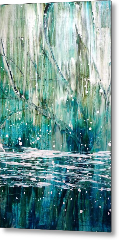 Rain Metal Print featuring the painting Rainy Day by Tia McDermid