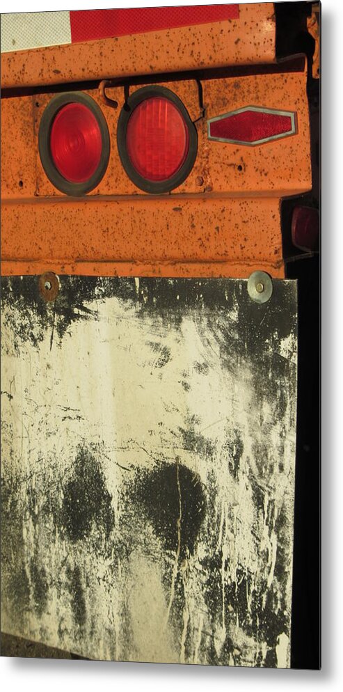Abstract Metal Print featuring the photograph Tail Light Abstract 2 by Anita Burgermeister