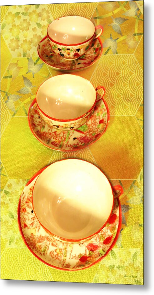 Tea Cups Metal Print featuring the photograph Tea Time 4 by Shawna Rowe