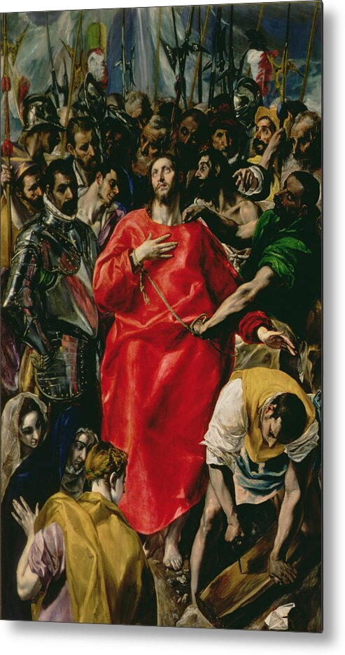 Stripping Of Garments Metal Print featuring the painting The Disrobing Of Christ by El Greco