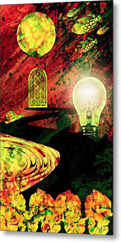 Surreal Metal Print featuring the mixed media To the Light by Ally White