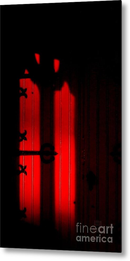 Red Metal Print featuring the photograph The Red Door #1 by Leela Arnet