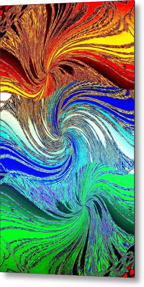 Abstract Fusion Metal Print featuring the digital art Abstract Fusion 159 by Will Borden