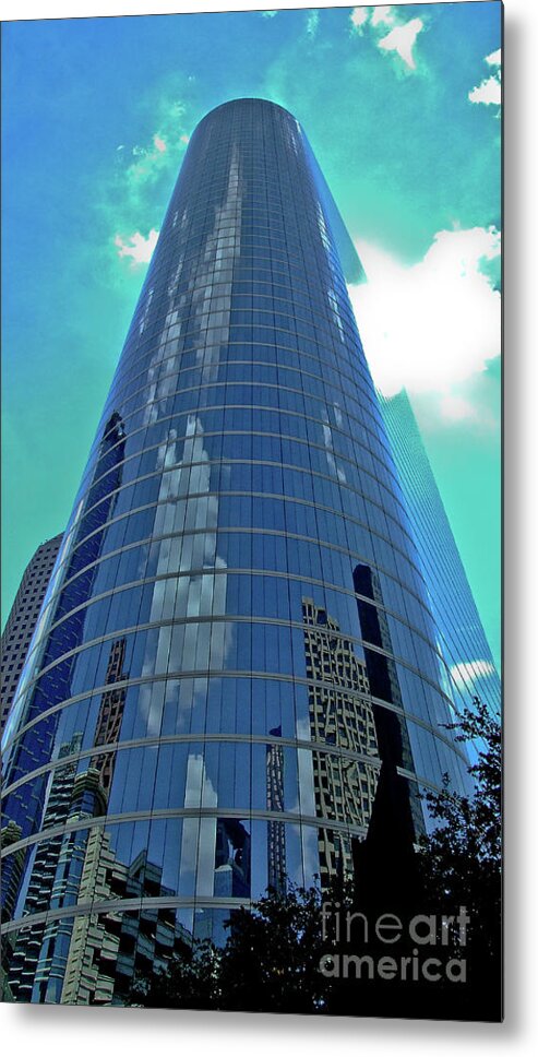 Tower Metal Print featuring the photograph Houston Architecture 2 by Frances Ann Hattier