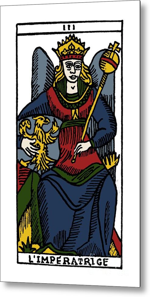 16th Century Metal Print featuring the photograph Tarot Card The Empress #1 by Granger