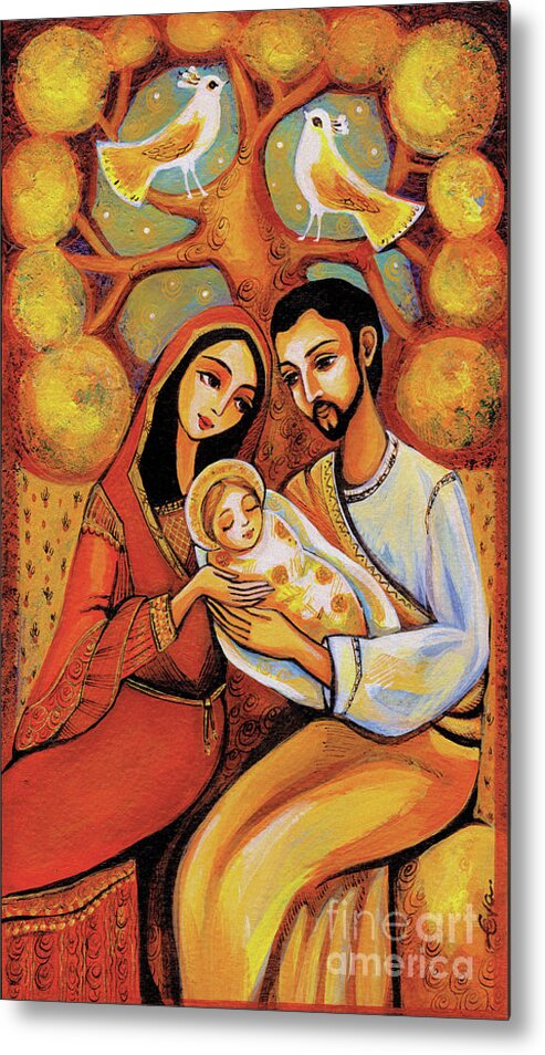 Holy Family Metal Print featuring the painting Tree of Life #1 by Eva Campbell