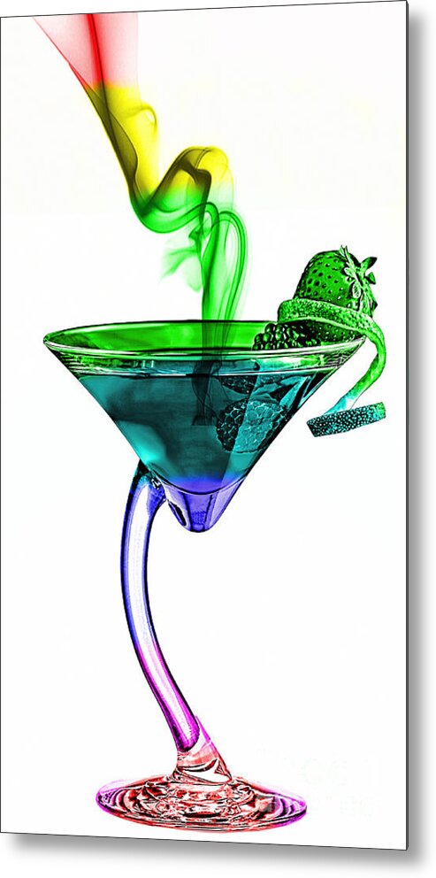Cocktails Metal Print featuring the mixed media Cocktails Collection #6 by Marvin Blaine