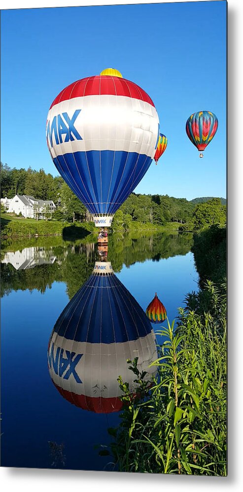 New England Metal Print featuring the photograph Big max balloon on the surface by Jeff Folger
