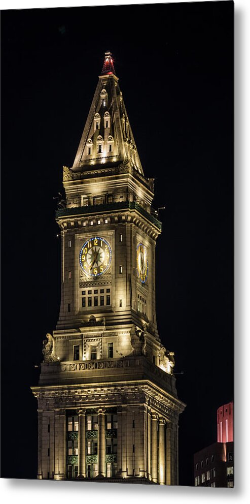 Boston Metal Print featuring the photograph Boston Custom House Tower by Stephen Stookey
