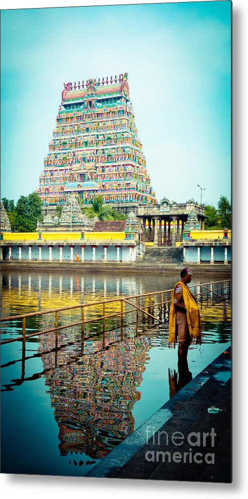 Water Metal Print featuring the photograph Chidambaram Temple Lord Shiva India by Raimond Klavins