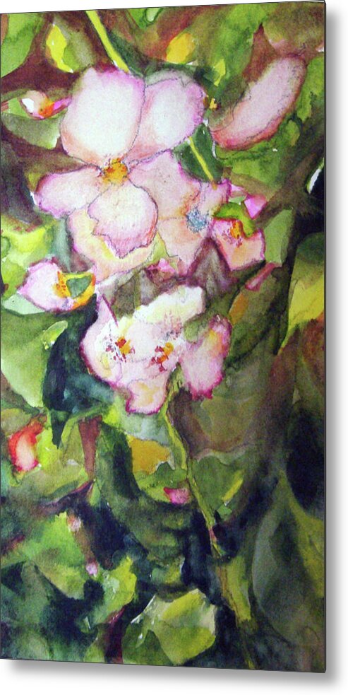 Flower Metal Print featuring the painting Darla's Vine by Karen Coggeshall