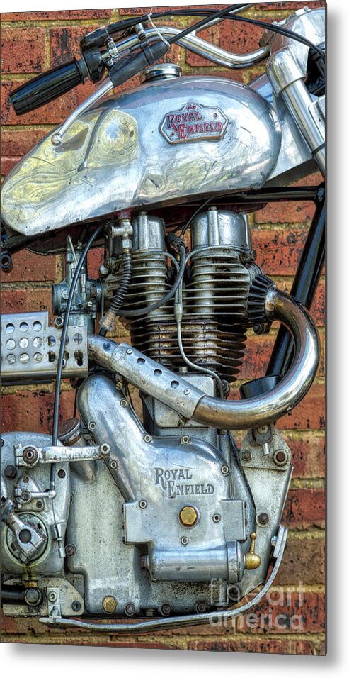 Royal Enfield Metal Print featuring the photograph Enfield Scrambler by Tim Gainey