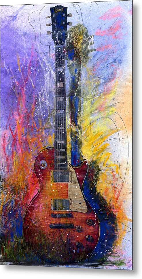 Watercolor Metal Print featuring the painting Fun With Les by Andrew King