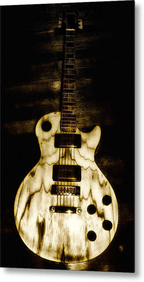 Les Paul Metal Print featuring the photograph Les Paul Guitar by Bill Cannon