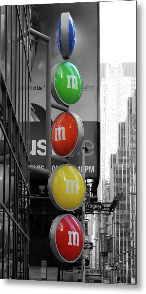 New York City Metal Print featuring the photograph M and Ms In New York City by Angie Tirado