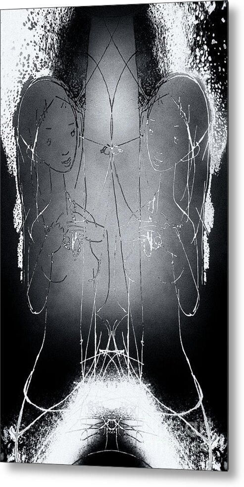 Mother Metal Print featuring the photograph Mother with Twins by Eva-Maria Di Bella
