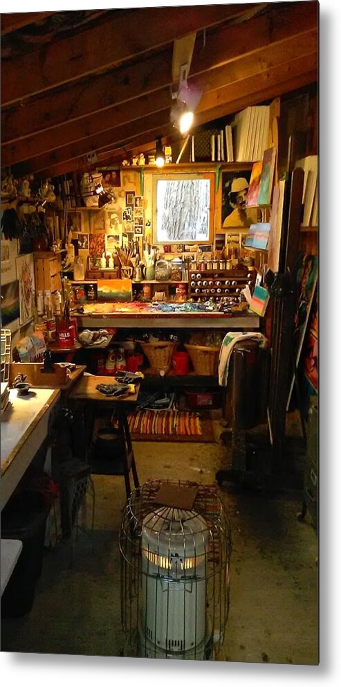 Photograph Metal Print featuring the photograph Paint Shed by Les Leffingwell