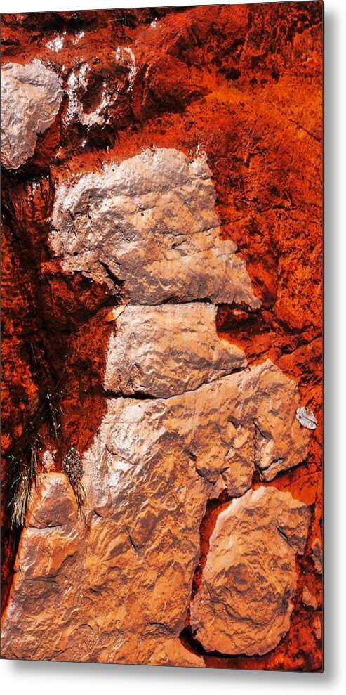 Abstract Metal Print featuring the photograph Rock Abstracts of Litchfield N P #1 by Lexa Harpell