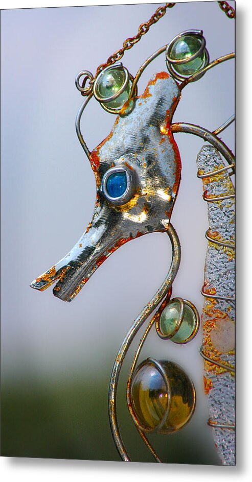 Seahorse Metal Print featuring the photograph Rusted Seahorse by Frank Mari