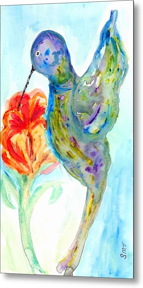 Watercolor Painting Metal Print featuring the painting Sophia by Stacey Torres