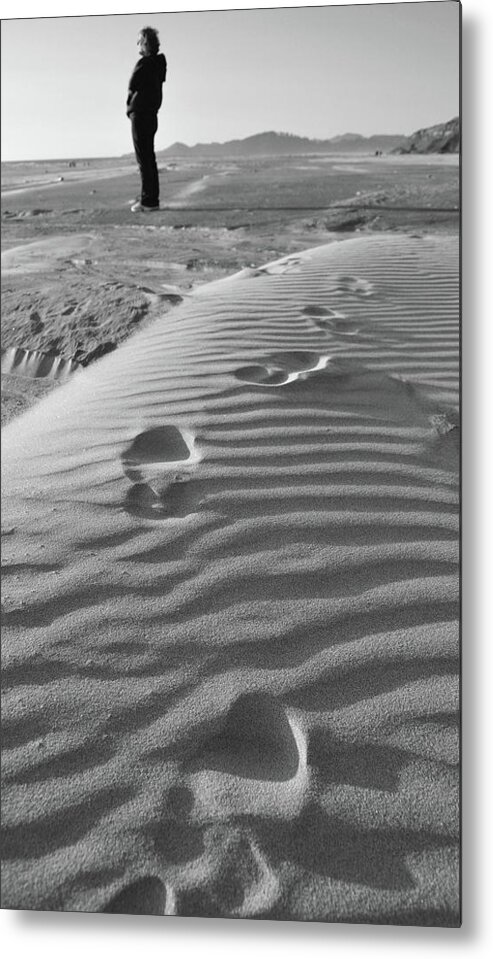 Oregon Coast Metal Print featuring the photograph The Beach Comber by Everett Bowers