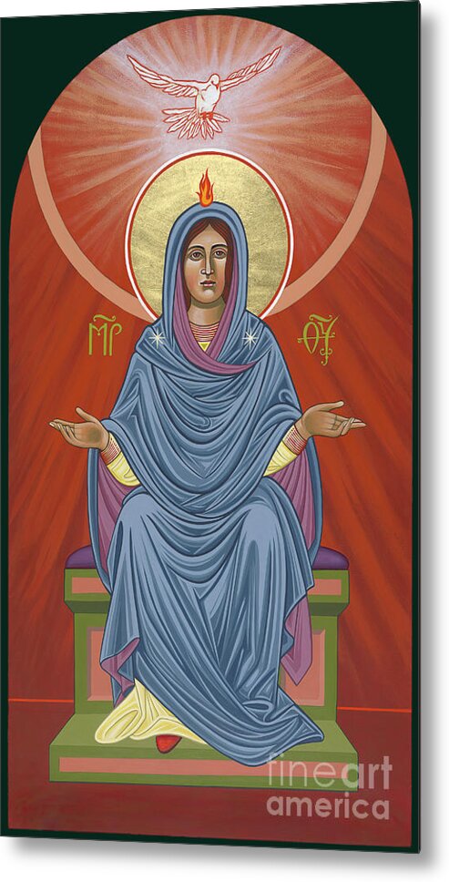 The Blessed Virgin Mary Metal Print featuring the painting The Blessed Virgin Mary, Mother of the Church by William Hart McNichols