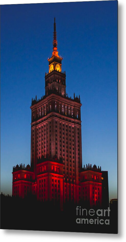 Palace Metal Print featuring the photograph The Palace of Culture and Science by Iryna Liveoak